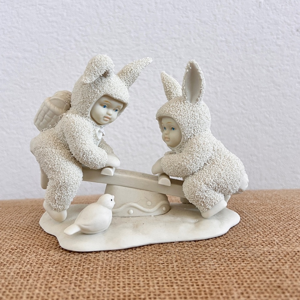 Vintage Department 56 Snowbunnies I’m Teeter, You’re Totter Figurine 5" …